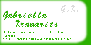 gabriella kramarits business card